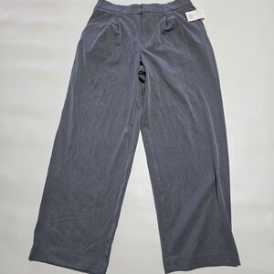 A New Day Women's High-Rise Straight-Leg Casual Full Trouser Pants, gray size 12